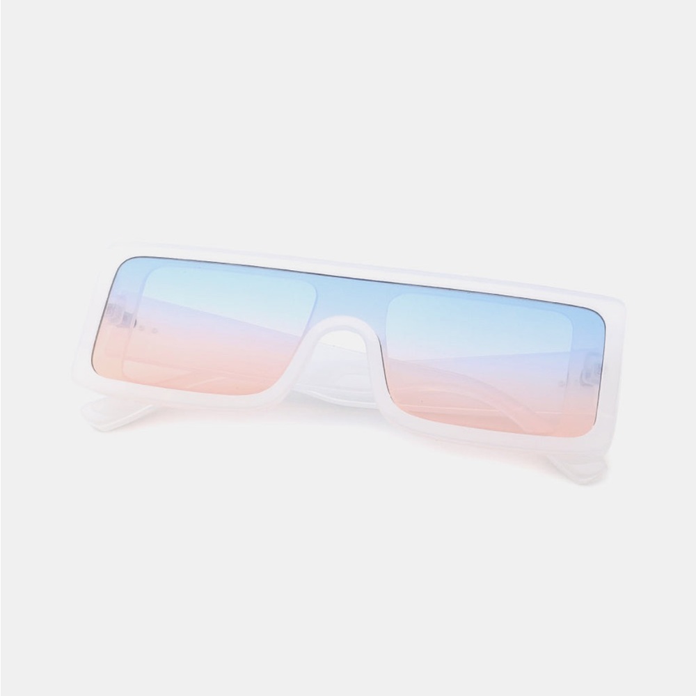 Polycarbonate Frame Rectangle Sunglasses - Picture 2 of 11